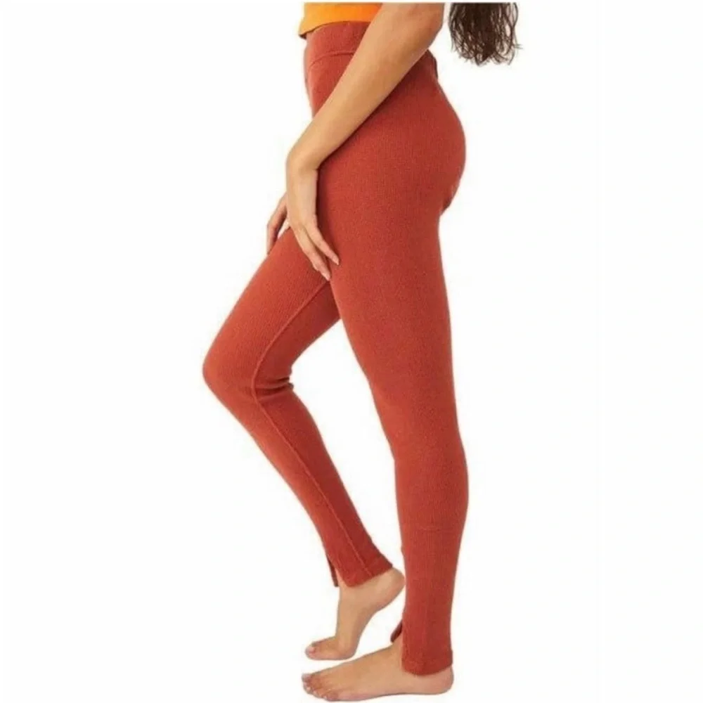 Free People Brown Leggings with Fitted Silhouette